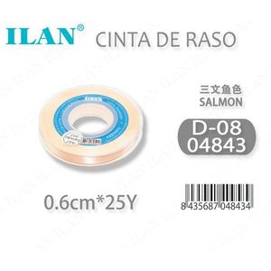 Nastro in Raso Ilan 0,6cm 25Y Colore Salmone per Artigianato - Product Image 3