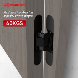 <span class=keywords><strong>Porte</strong></span> en bois noire 3D Invisible Heavy Duty réglable charnières de <span class=keywords><strong>porte</strong></span> cachées dissimulées à 180 degrés - Product Image 5