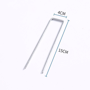 Estacas de jardín galvanizadas en forma de U, clavos para suelo, clavijas para césped, púas de sujeción para jardín, herramientas de jardinería - Product Image 3