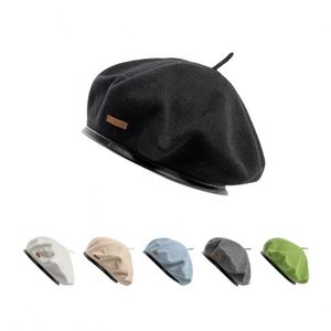 Boina Casual Sencilla para Mujer con Ajuste de Cordón, Nueva Moda Otoño-Invierno, Boina de Cuero PU con Borde de Bolso, Estilo Pintor - Product Image 2
