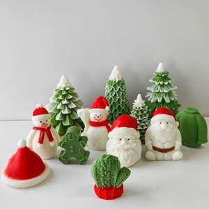 Nuovo Design 3D Stampi in Silicone per Candele a Forma <span class=keywords><strong>di</strong></span> <span class=keywords><strong>Albero</strong></span> <span class=keywords><strong>di</strong></span> <span class=keywords><strong>Natale</strong></span>, Babbo <span class=keywords><strong>Natale</strong></span>, Alce, Omino <span class=keywords><strong>di</strong></span> Pan <span class=keywords><strong>di</strong></span> Zenzero e Pupazzo <span class=keywords><strong>di</strong></span> Neve per la Creazione <span class=keywords><strong>di</strong></span> Candele - Product Image 3