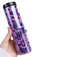 Élastique à cheveux extensible et doux pour enfants, couleur bonbon, en forme de serviette, avec boucle pour le pouce, pour petites filles et bébés filles