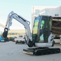 Miniexcavadora de giro cero, excavadora china, precio de excavadora pequeña de 2 toneladas con motor Kubota, adecuada para paisajismo