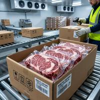 Steak de bœuf Ribeye surgelé de qualité supérieure, nourri à l'herbe - Viande de bœuf de première qualité, coupe épaisse, fortement marbrée, pour la vente en gros et les restaurants
