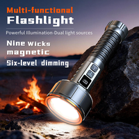 Lámpara de Camping Multifuncional LED Magnética de Aleación de Aluminio, Ultrabrillante, con Zoom, 5 Horas de Iluminación Continua, Carga Rápida, Gran Alcance