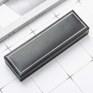 Wholesale Creative New Stationery <b>Pen</b> Box Universal Cardboard Simple Black Small Packaging With Custom Logo for Gift - Product Image 6