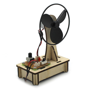 Ventilador de velocidad ajustable de madera, Kit de ciencia para bricolaje, juguete educativo para niños de 7 a 9 años, Control manual, no requiere batería - Product Image 2
