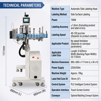 Machine d'étiquetage automatique électrique PLC pour films, feuilles, boîtes, ampoules, sacs et barils, facile à utiliser, avec composants de moteur à roulement