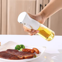 Bouteille pulvérisateur en verre cylindrique de 200 ml pour huile d'olive et vinaigre, pour la cuisine