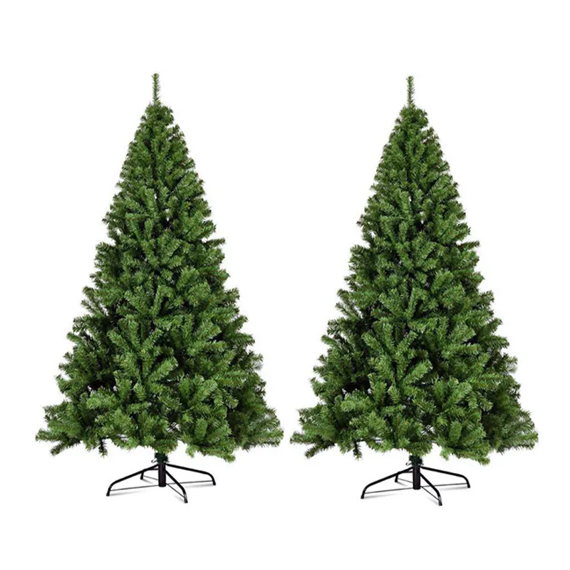 Горячая Распродажа, ПВХ искусственная белая зеленая предварительно подсвеченная Маленькая Рождественская елка