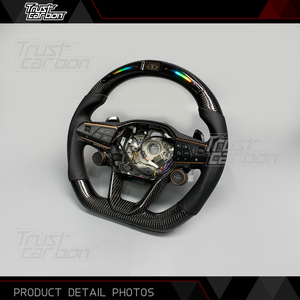 Volante de Fibra de Carbono Personalizado con LED Inteligente para <span class=keywords><strong>Seat</strong></span> Cupra Tavascan Terramar Formentor VZ <span class=keywords><strong>Leon</strong></span> Ibiza Ateca Arona - Product Image 3