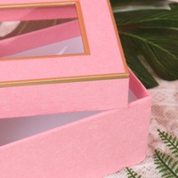 Boîtes d'emballage cadeau haut de gamme transparentes avec fenêtre, finition mate, revêtement UV et doublure en éponge – Échantillon gratuit – Vente en gros