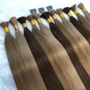 human hair bulk wholesale russian european bulk hair extensions without weft remy virgin hair bulk