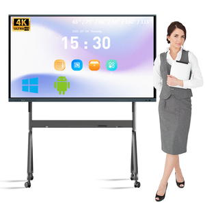 <span class=keywords><strong>Pizarra</strong></span> Interactiva Inteligente 4K IFPD de 65 y 75 Pulgadas para Escuelas, Pantalla Táctil de 40 Puntos, Paneles Planos Interactivos, <span class=keywords><strong>Pizarra</strong></span> Digital - Product Image 1