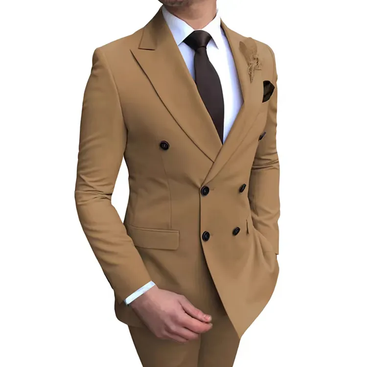 Novo terno personalizado terno de negócios high-end moda terno de peito duplo