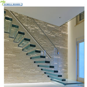 บันไดกระจกลามิเนตหลายชั้น15 + 15มม./19 + 19มม. บันไดลอย - Product Image 1