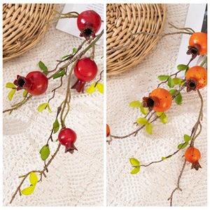 CallaFloral Ramas Artificiales de Granada, Color Rojo Anaranjado, Espuma, Decoración Interior, 120 cm - Product Image 3