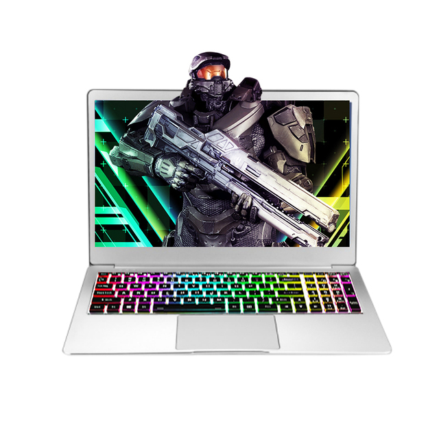 2026 New Model Silver Cheap Intel Cpu 2.44GHz 4-Core 14.1" TN Laptop 6+128G SSD Netbook Plastic OEM Children Wireless Windows 10