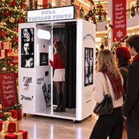 Mesin Foto Booth Digital Selfie Kiosk dengan Pencetakan Foto Instan untuk Acara, Pesta, Mal, dan Pernikahan