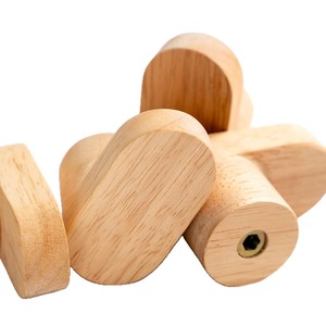 Crochets muraux en bois ronds, crochets simples pour manteau, chapeau, salon, crochets décoratifs multifonctionnels - Product Image 5