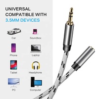 1M 2M 3M Anpassbare Länge Koaxialkabel Vergoldet 3,5MM Stecker auf Buchse Audio-Klinkenstecker Stereo Aux Verlängerungskabel für Auto