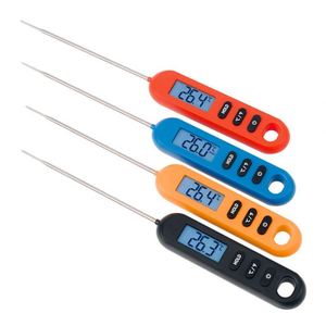 เครื่องวัดอุณหภูมิอาหารแบบดิจิตอลกันน้ำ 300 องศาเซลเซียส พร้อมจอ LCD ตอบสนองรวดเร็ว ทำจากพลาสติก สำหรับครัวเรือน - Product Image 1