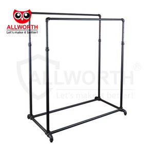 Yeni tasarım ayarlanabilir çoklu kullanım modları mobil boru tarzı 4 yollu giysi kıyafet rafı ev perakende mağaza için - Product Image 4