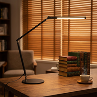 Lampe de bureau LED électrique à bras articulé en métal, sans scintillement, protection oculaire, flexible, télécommande simple, pour salle de lecture