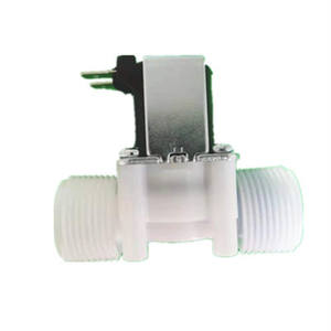 Vanne solénoïde en plastique à haut débit avec filetage parallèle à 6 points, vanne d'entrée de pression d'eau du robinet à deux bornes, catégorie de produits - Product Image 1