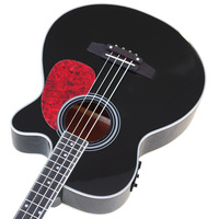 Gitar Bass 4 Senar 43 Inch Warna Hitam dengan Pickup Berkualitas dan Body Bakelite untuk Pertunjukan dan Penggunaan Pelajar