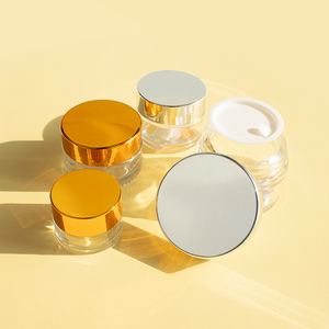 Empty 5ml 10ml Thick Glass Concentrate <b>Small</b> <b>Jar</b> with Aluminum Lid Lip Balm Scrub Eye Cream Blush Skincare Cosmetic Container - Product Image 3