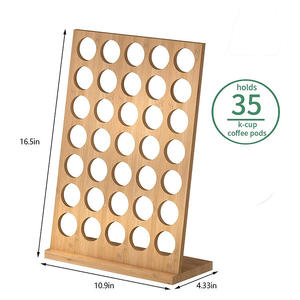 Support de rangement pour capsules de café en bambou, organisateur de dosettes, support de rangement pour bureau, cuisine, café, vente en gros, logo personnalisé, OEM, écologique - Product Image 4