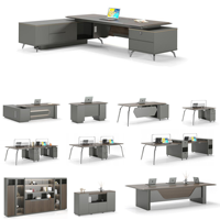 Bureau de direction contemporain, mobilier de bureau moderne, table de luxe, bureau de directeur, mobilier de PDG