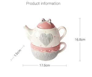 Bộ ấm chén pha trà kiểu Mỹ, chất liệu gốm sứ, có lọc, dùng được cho trà và cà phê - Product Image 6