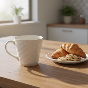 Taza de Cerámica de 14oz con Acabado Mate y Glaseado Sésamo, Apta para Lavavajillas y Microondas, Reutilizable, Personalizable, para Café - Product Image 2