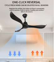 Ventilateur de plafond à moteur DC BLDC avec télécommande, haut débit d'air, économie d'énergie, électrique, pour chambre à coucher, salon, maison, hôtel