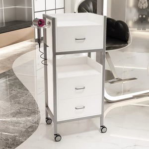 Modern Gold Barber Chair Set Salon Furniture Wood <b>Trolley</b> Hairdressing Fashionable Beauty Shop <b>Tool</b> Cart - Product Image 3