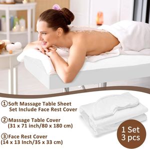 Ensemble de 3 draps de table de massage imperméables, matelassés, pour table de massage de <span class=keywords><strong>spa</strong></span>, drap élastique ajusté - Product Image 4