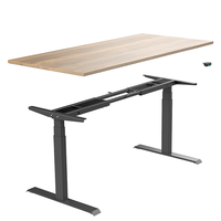 Design bianco di lusso ceo lavoro tavolo da riunione capo ufficio elettrico altezza regolabile scrivania doppio motore pc gioco computer tavolo