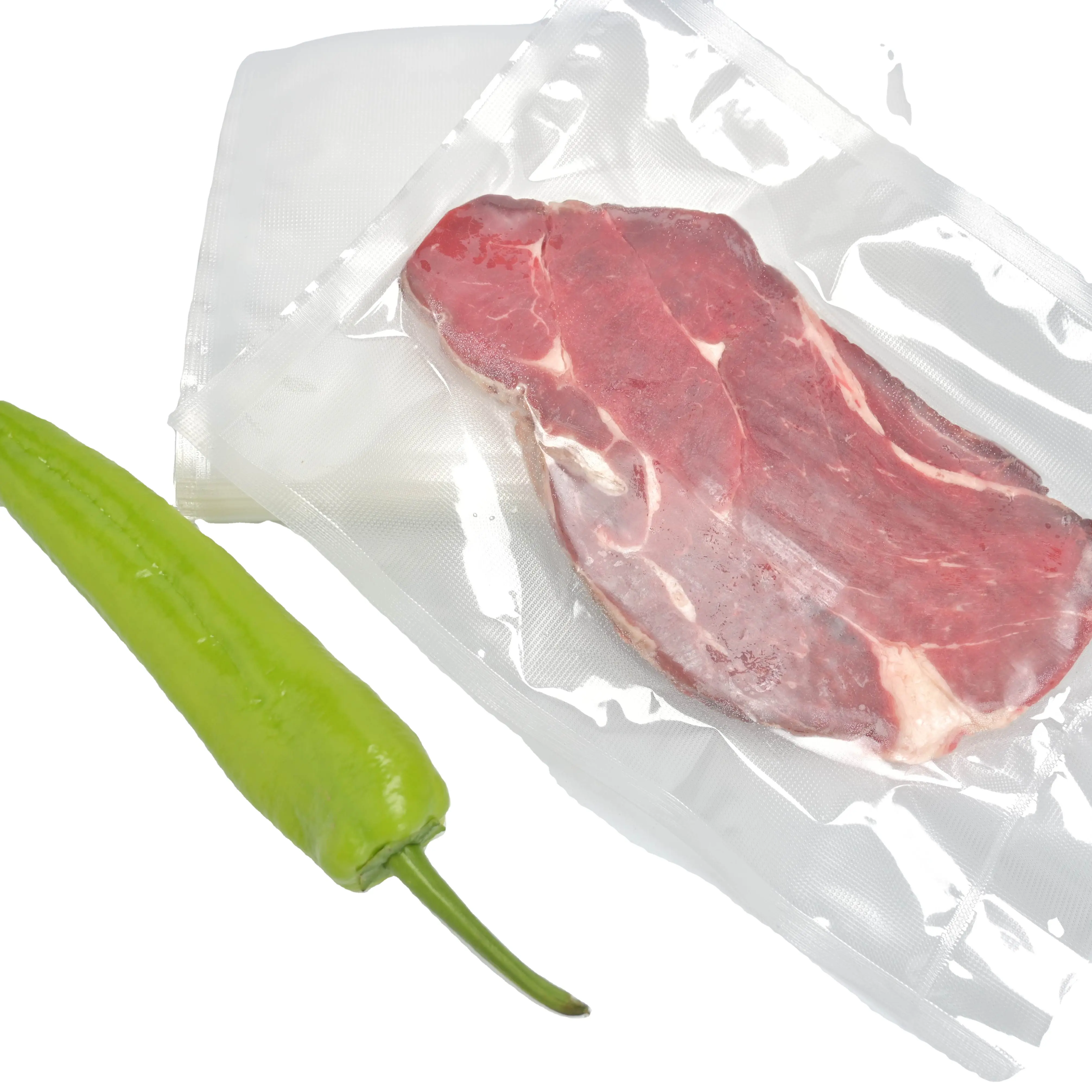 Sacchetto di immagazzinaggio biodegradabile sacchetto sottovuoto per alimenti con sigillo di imballaggio in plastica di buona qualità per uso alimentare