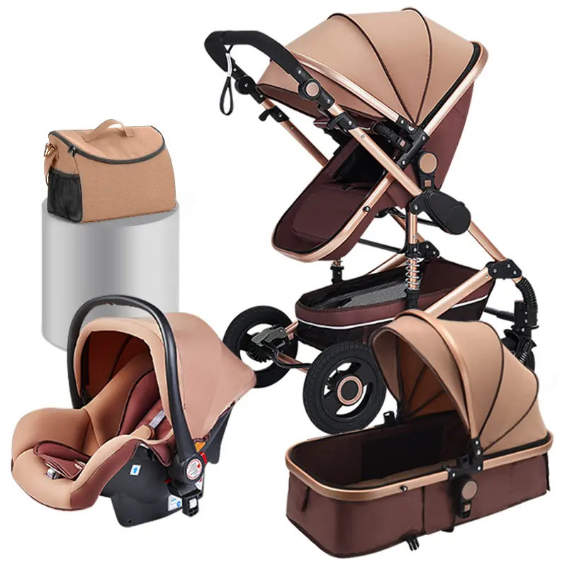 Bebes Coches Pará. 3-em-1 Combinação Baby Pram Pushchair Com Car Baby Seat Travel System Carrinho de Bebê 3 In1 Com Assento de Carro