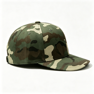 Wholesale Unisex Woodland Camo Canvas Snapback <b>Hat</b> <b>Flat</b> Brim Snapback Cap Adjustable Tactical Streetwear Snapbacks - Product Image 3