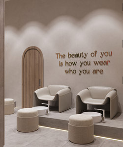 Présentoir de comptoir en pierre personnalisé pour salon de manucure moderne de couleur marron style spécial personnaliser - Product Image 4