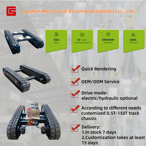 Châssis <span class=keywords><strong>de</strong></span> robot électrique télécommandé personnalisé, châssis à chenilles évolutif, moteur brushless 600W, châssis à chenilles robuste - Product Image 5