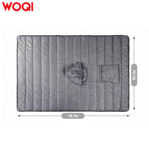 Capa ligera y cálida Woqi, poncho con capucha a prueba de viento para saco de dormir exterior, estilo sobre para adultos, poliéster 800g - Product Image 3