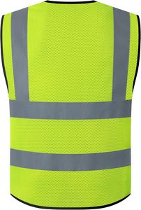 Chaleco de Seguridad Reflectante ANSI Clase 2 Impermeable para Hombre y Mujer, Amarillo, con Logotipo Personalizado, para Uso en Construcción, Cumple con las Normas ANSI/ISEA - Product Image 2