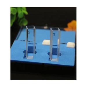 2 개의 측 투명한 정연한 오프닝 실험실 화학은 10mm 경로 길이 석영 큐벳을 분석합니다 - Product Image 2