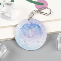 Acrylique Numérique Photo CD Porte-clés Écologique Personnalisé Mini Album Concert Star Marchandise Record Pendentif NFC Personnalisable