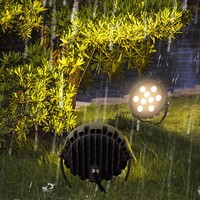 Runder Flutlichtstrahler für Außenbereich Wasserdichte LED-Spotlights SMD 18W 27W Gartenlampe für Rasen und Bäume