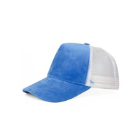 Casquette Trucker 5 Panneaux Personnalisée avec Logo Brodé pour Hommes, Légère, en Velours Polaire Vierge, Chapeau Fantaisie Tendance en Velours
